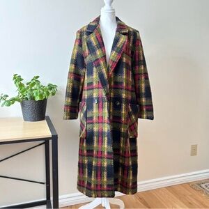 Vintage wool plaid coat